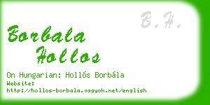 borbala hollos business card