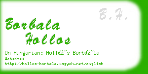 borbala hollos business card